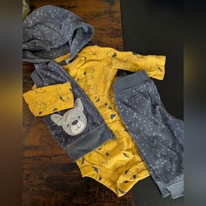 Carter's Yellow and Gray Baby Outfit